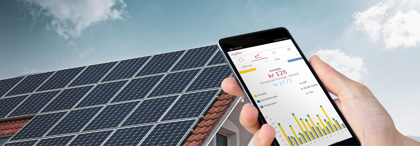 Solceller med appen ELKO Energy.