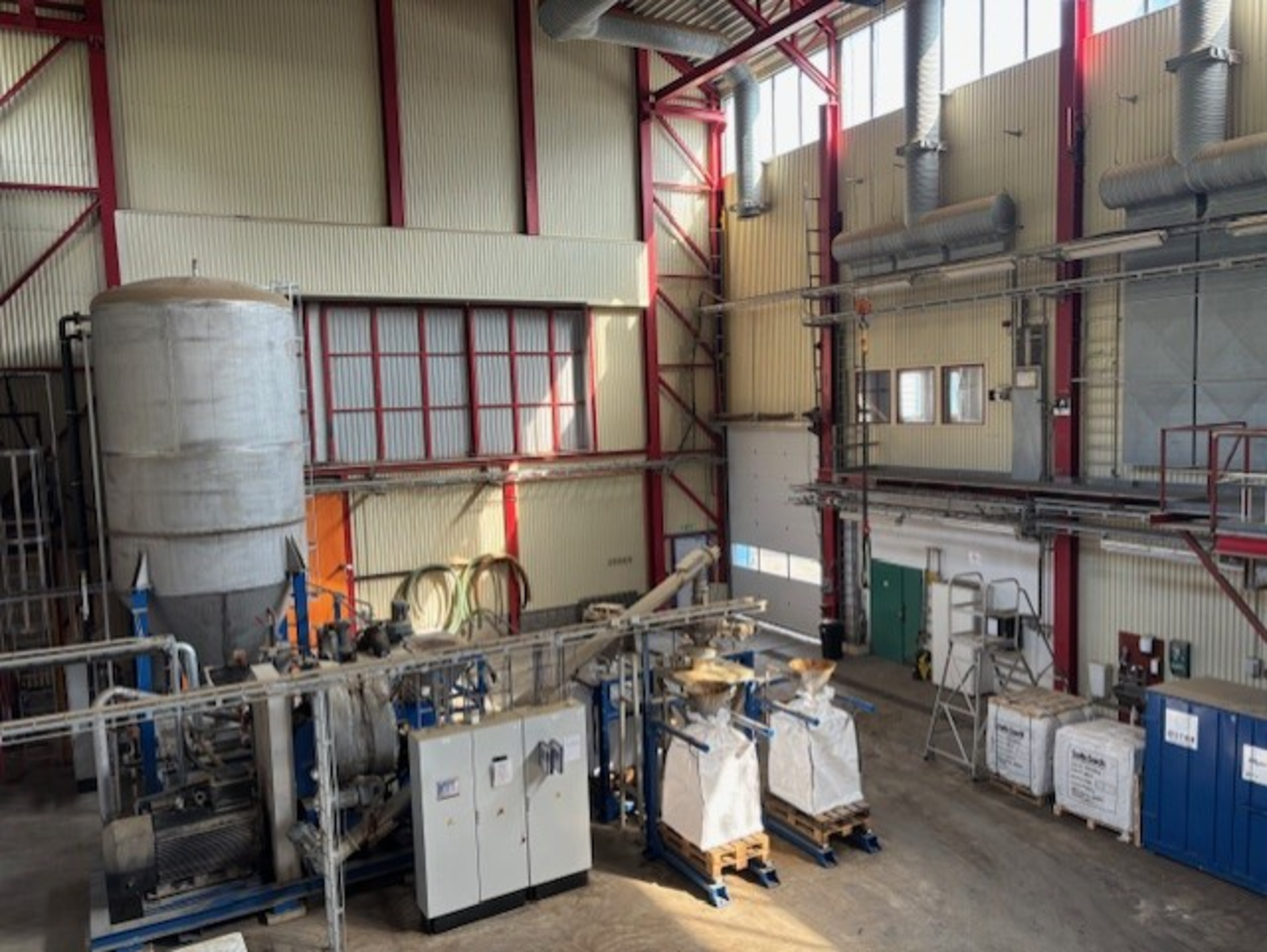 Fish sludge drying plant