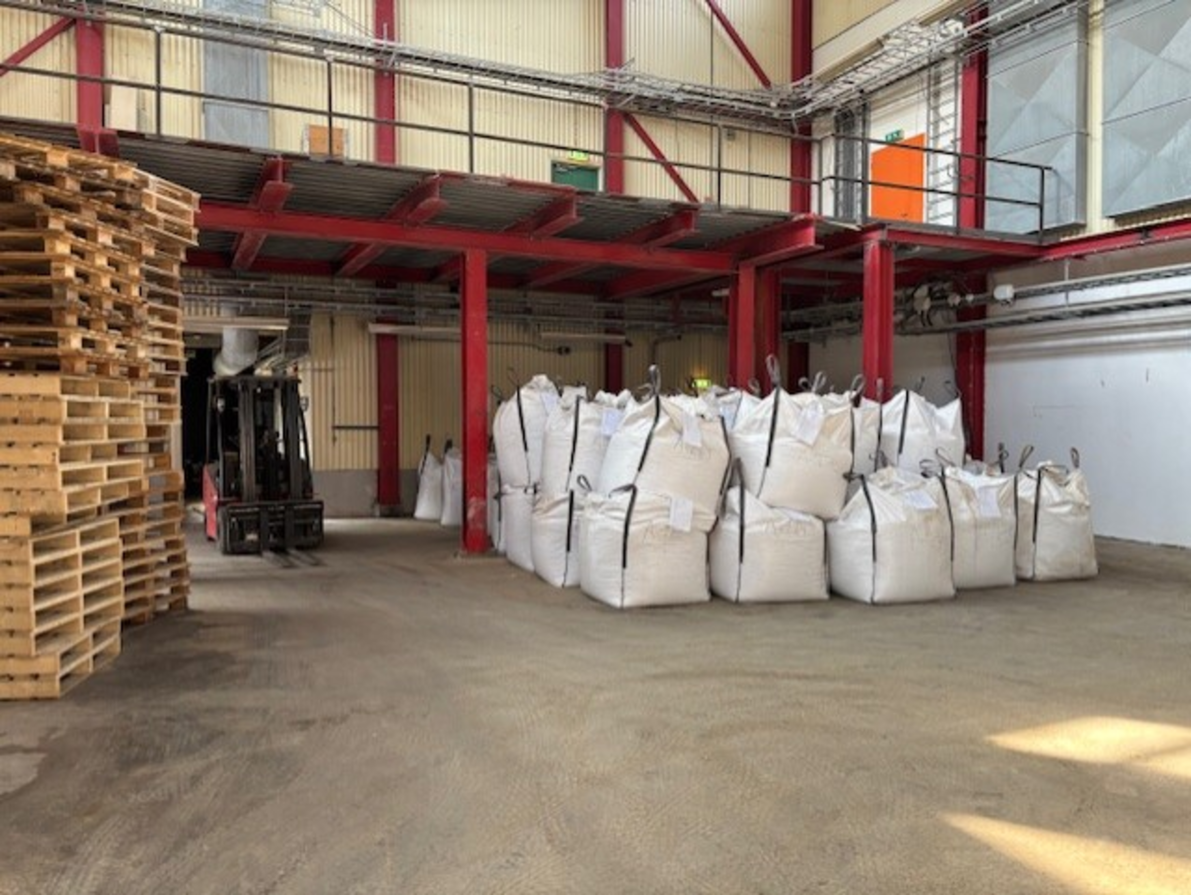 Storage of dried fish sludge