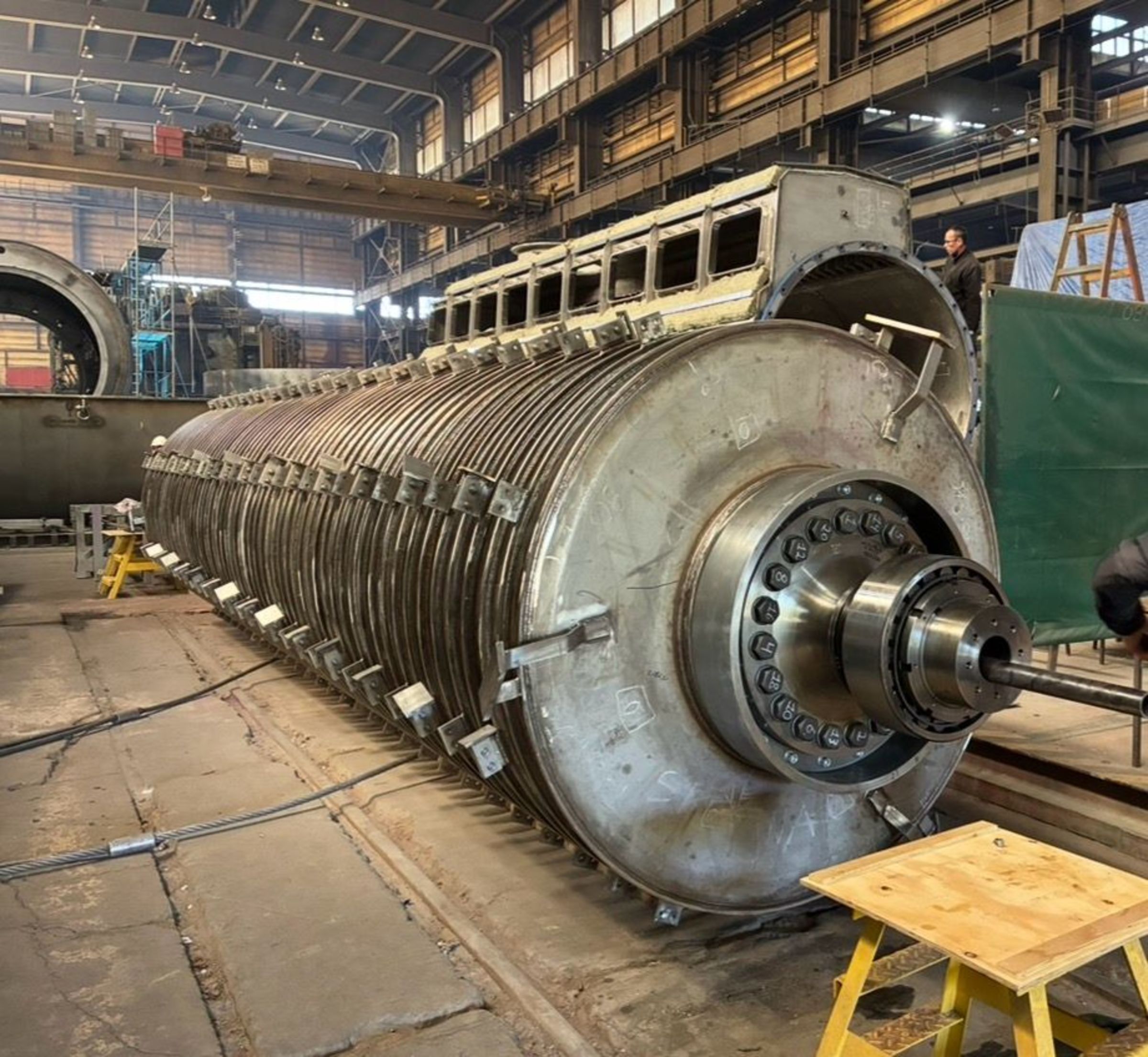 production of rotor for disc dryer