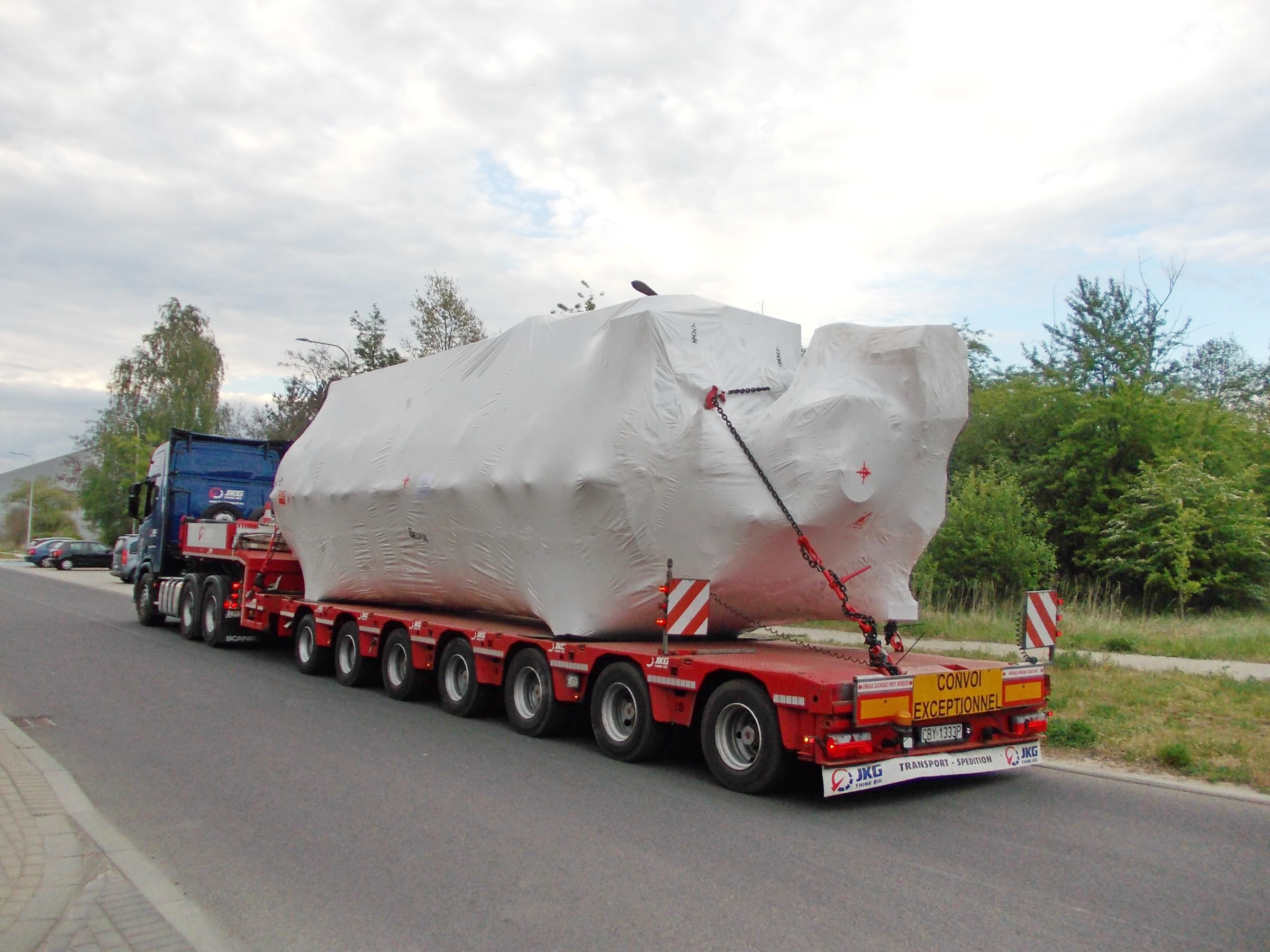 Disc dryer in transport