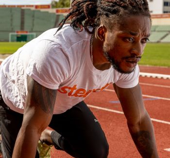 Bislett stadion med Salum Kashafali på startstreken