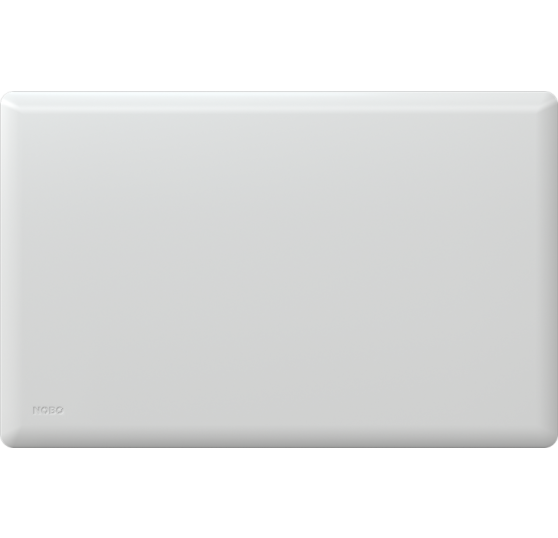 En rektangulær Nobø varmeovn i fargen white, med en størrelse på 40cm og 750 watt