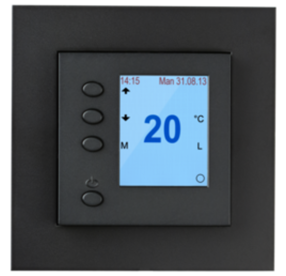 ESH Plus Super TR RF SO termostat i svart farge