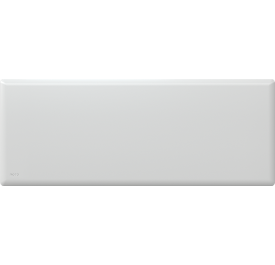 En rektangulær Nobø varmeovn i fargen white, med en størrelse på 40cm og 1500 watt