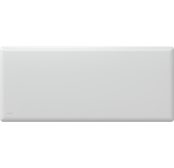 En rektangulær Nobø varmeovn i fargen white, med en størrelse på 40cm og 1250 watt