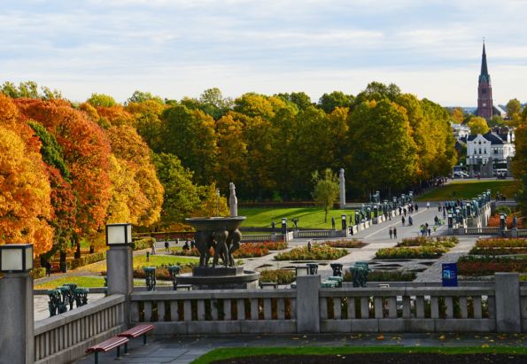 Oversiktsbilde av Vigelandsparken som ligger i nærheten av Gabels Park.