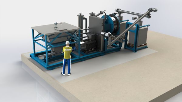 Process plant for wastewater treatment in aquaculture