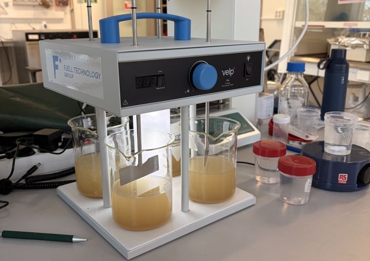 Jar test of aquaculture wastewater