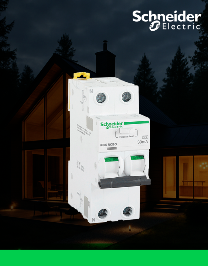 Acti9 iC65 RCBO jordfeilautomat fra Schneider Electric er en smart og rimelig løsning for nye boliginstallasjoner.