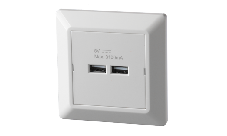 USB-lader Betek Sort