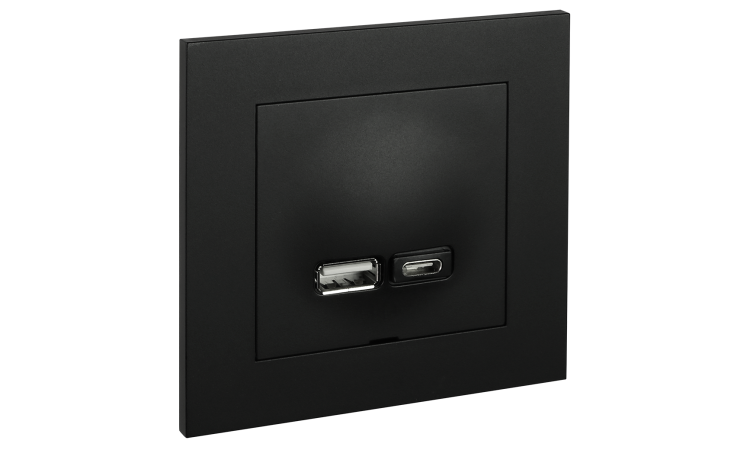 USB-lader ELKO Plus Sort