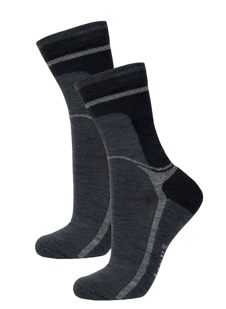 frottèsokk ull DesigWool fra Janu i fargen grå. Produktbilde