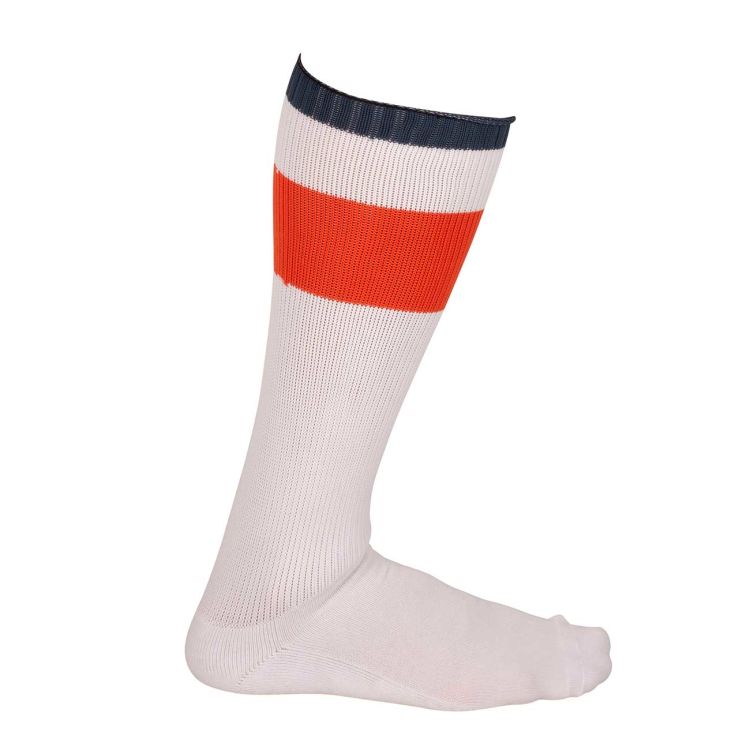 Roamer mid calf sock fra amundsen sports i fargen Norge. produktbildet viser knestrømpen helt dratt opp