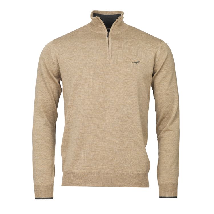 Norfolk Zip-neck fra Laksen sporting til herre. i fargen sand