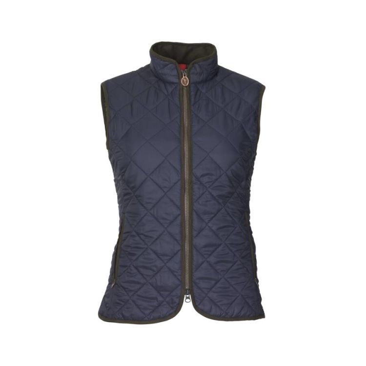 Donnington quilted vest herre fra Laksen i fargen navy. Produktbilde sett forfra