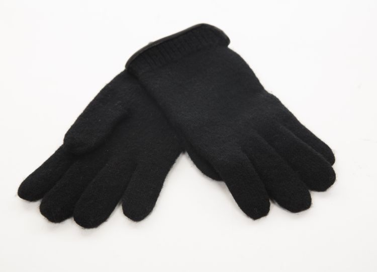 Hansker til dame fra Janus. Laget i 100% merinoull. Sorte, produktbilde
