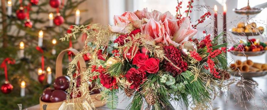 julemagi i hjemmet med blomster
