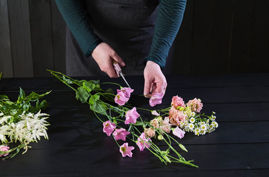 Utvalgte blomster til kransen