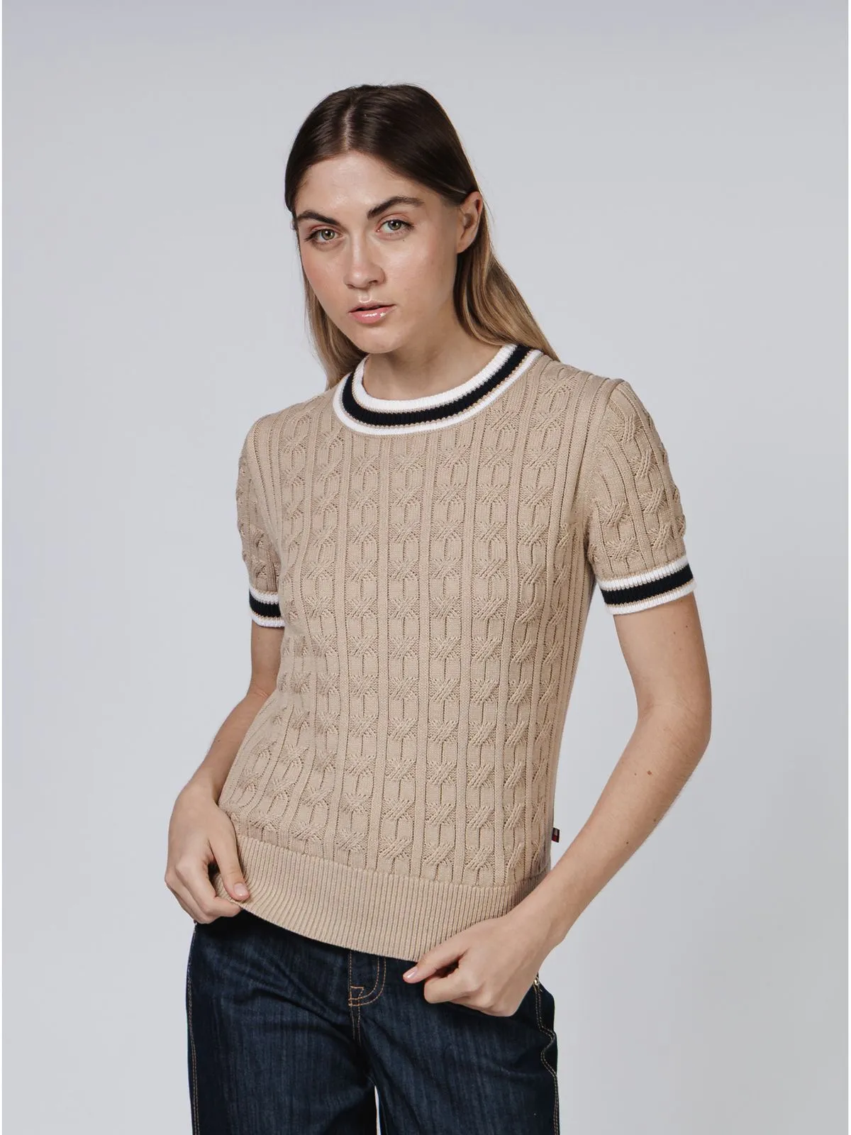 SWEATER XO S/S CBL SWTR 