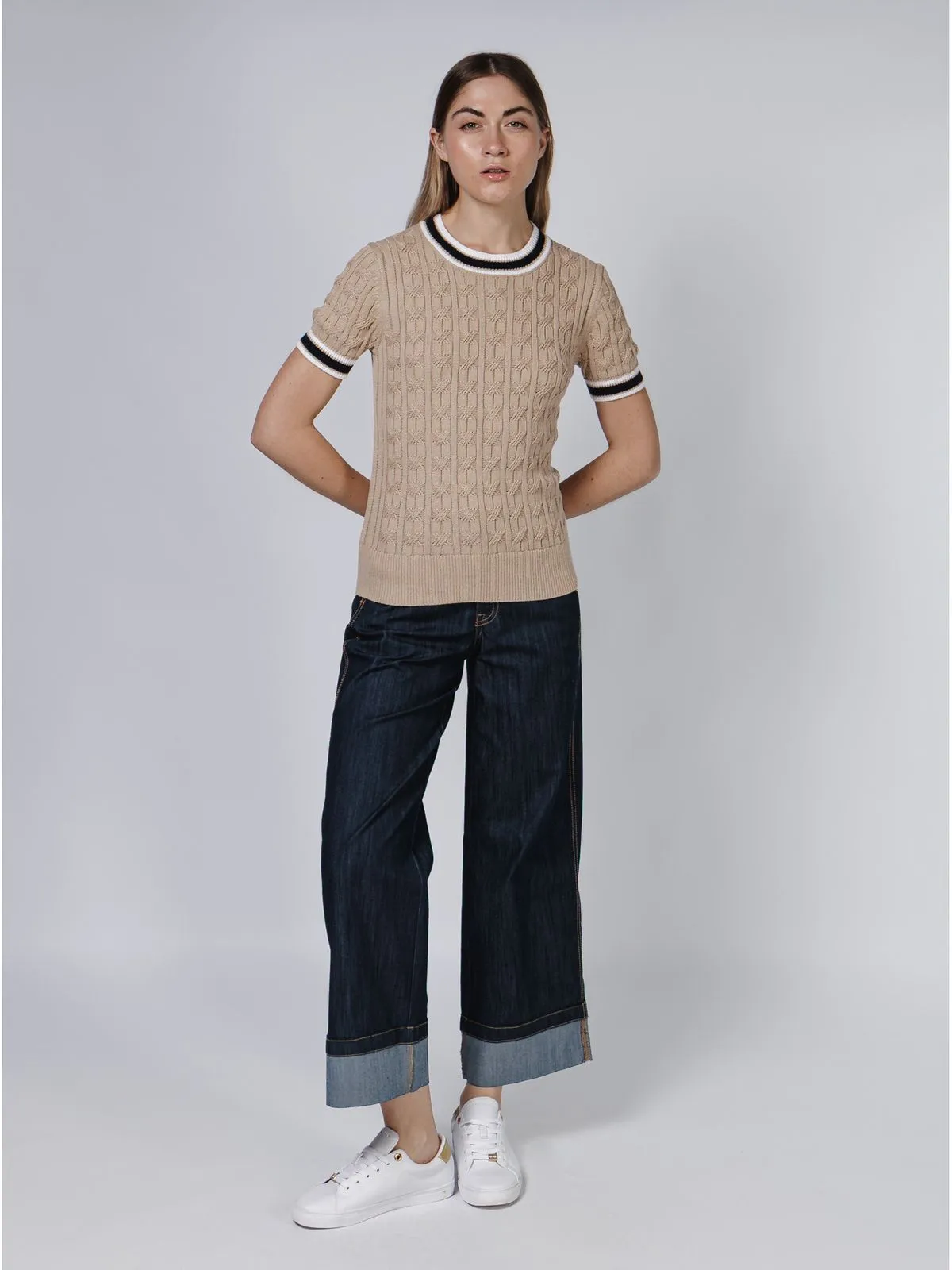 SWEATER XO S/S CBL SWTR  - 1