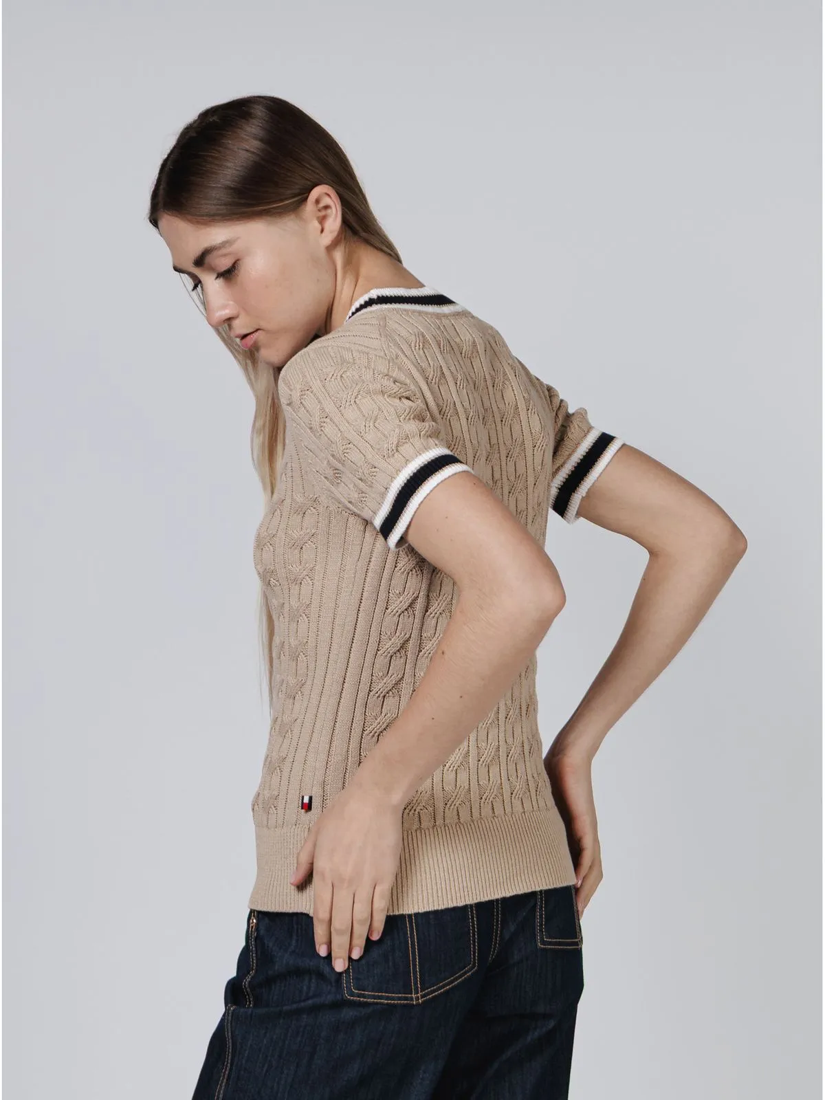 SWEATER XO S/S CBL SWTR  - 2