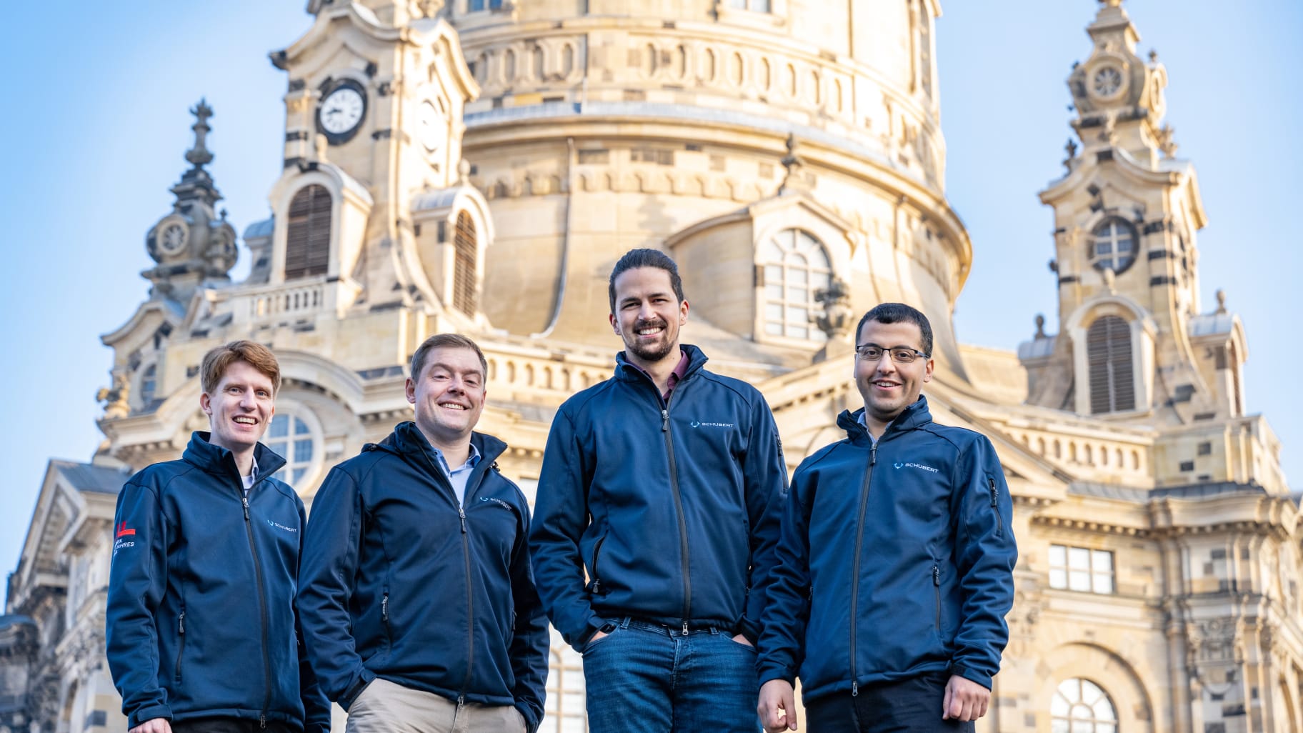 The Schubert Motion team in front of the Frauenkirche church in Dresden