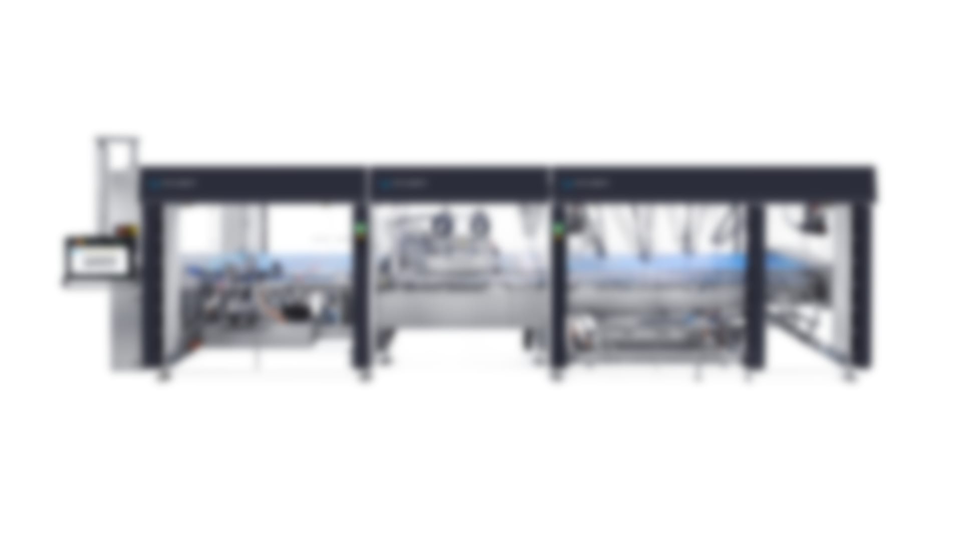 The lightline Flowpacker combines pick and place robots and a flow-wrapping machine.