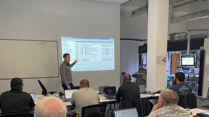 Valentin Wolf provides valuable insights during customer training