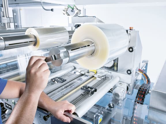 Fast format changes for packaging machines