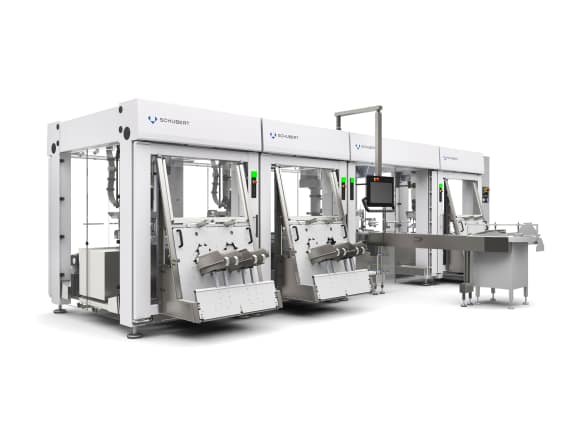 Schubert-Pharma présente une étuyeuse TLM pour flacons au design hygiénique.