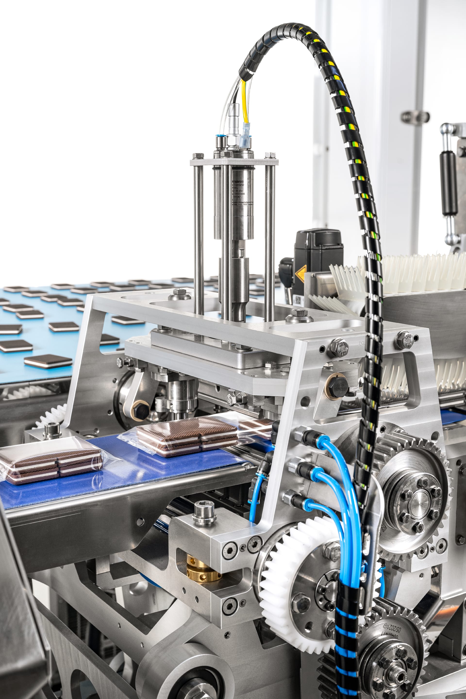 In the Flowpacker, flow packs for biscuits are sealed with the help of Box Motion technology.