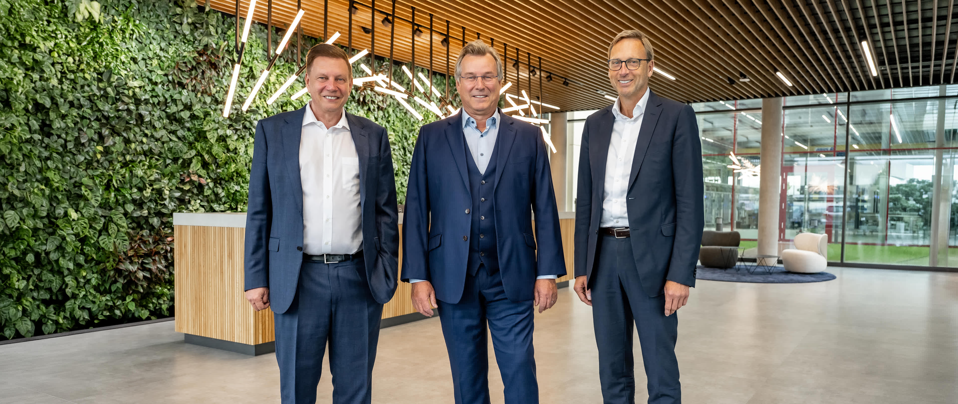 Schubert’s management team with Ralf Schubert, Peter Gabriel and Marcel Kiessling.