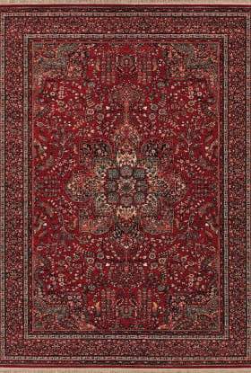 Couristan Kashimar All Over Center Medallion Antique Red