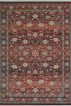 Couristan Kashimar Floral Vase Rust