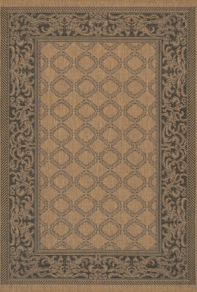 Couristan Recife Garden Lattice Cocoa/Black