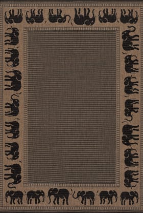 Couristan Recife Elephant Cocoa/Black