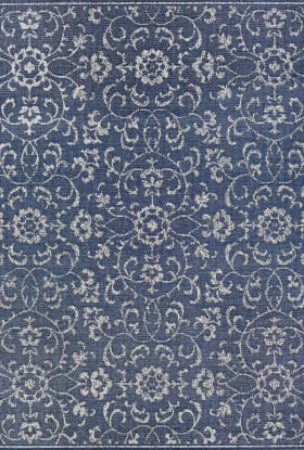 Couristan Monte Carlo Summer Vines Navy/Ivory