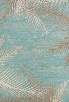 Couristan Monaco Tropical Palms Aqua