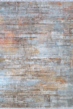 Couristan Halli Modern Edge Sky Blue/Multi