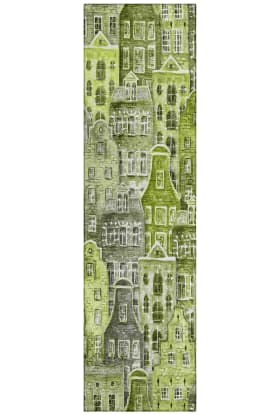 Addison Rugs Chantille Green 2'3" x 7'6" Runner