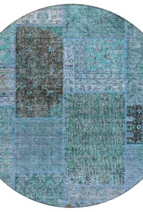 Addison Rugs Chantille Teal 8'0" x 8'0" Round