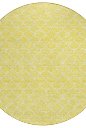 Addison Rugs Chantille Yellow 8'0" x 8'0" Round