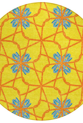 Addison Rugs Chantille Yellow 8'0" x 8'0" Round