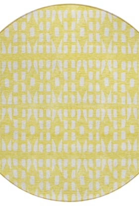 Addison Rugs Chantille Yellow 8'0" x 8'0" Round