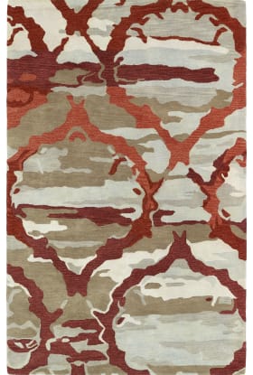 Kaleen Brushstrokes Collection Red