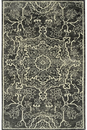 Kaleen Knotted Earth Collection Charcoal