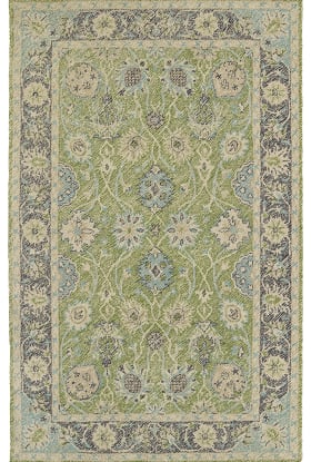 Kaleen Weathered Collection Lime Green