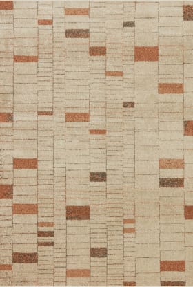Loloi Bowery BOW-02 Tangerine / Taupe