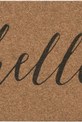 Mohawk Grand Terrace Mat Hello Calligraphy Natural 1'6" x 2'6"